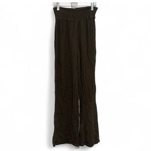 Michael Stars Green Gauzy Smocked Waist Bootcut Pants Size XS